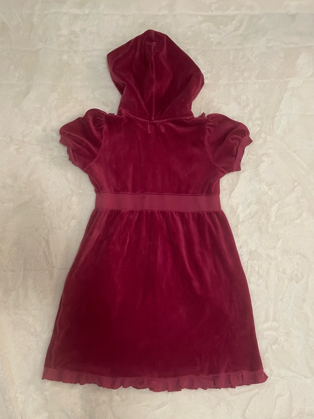 Rare vintage Y2K juicy couture pink/magenta babydoll ruffle dress